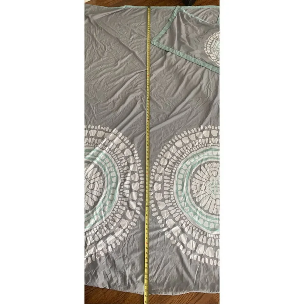 Room Essentials TARGET Boho BLUE GRAY Duvet Cover & 2 Pillowcases SET FULL QUEEN